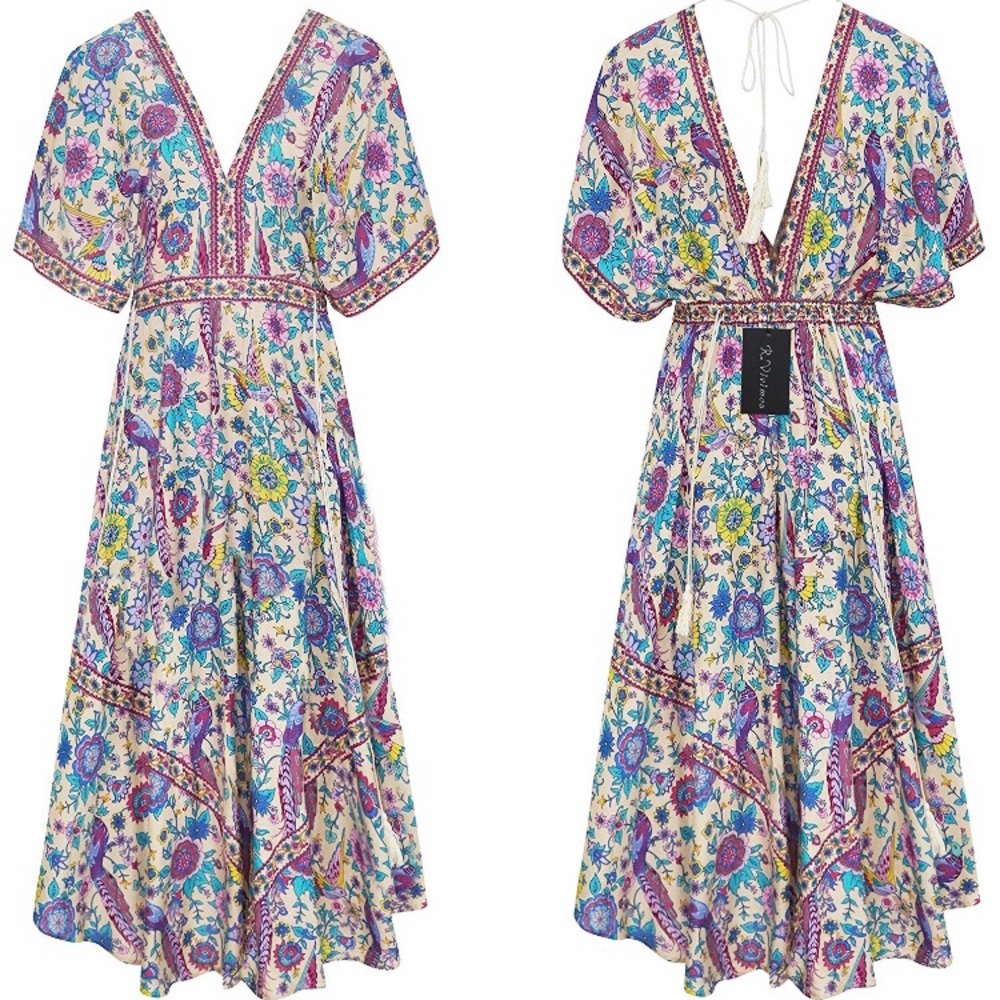 NWT Stunning Gypsy boho dress size L. Amazing!🌸
